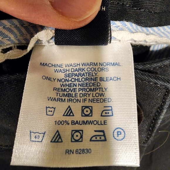 Lands' End NWT Wide Leg Weekend Chino Trousers Black Slant Pocket Pants Classic - Picture 6 of 13